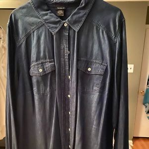 Torrid Button Up Denim Shirt
